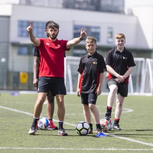 boys on a football pitch