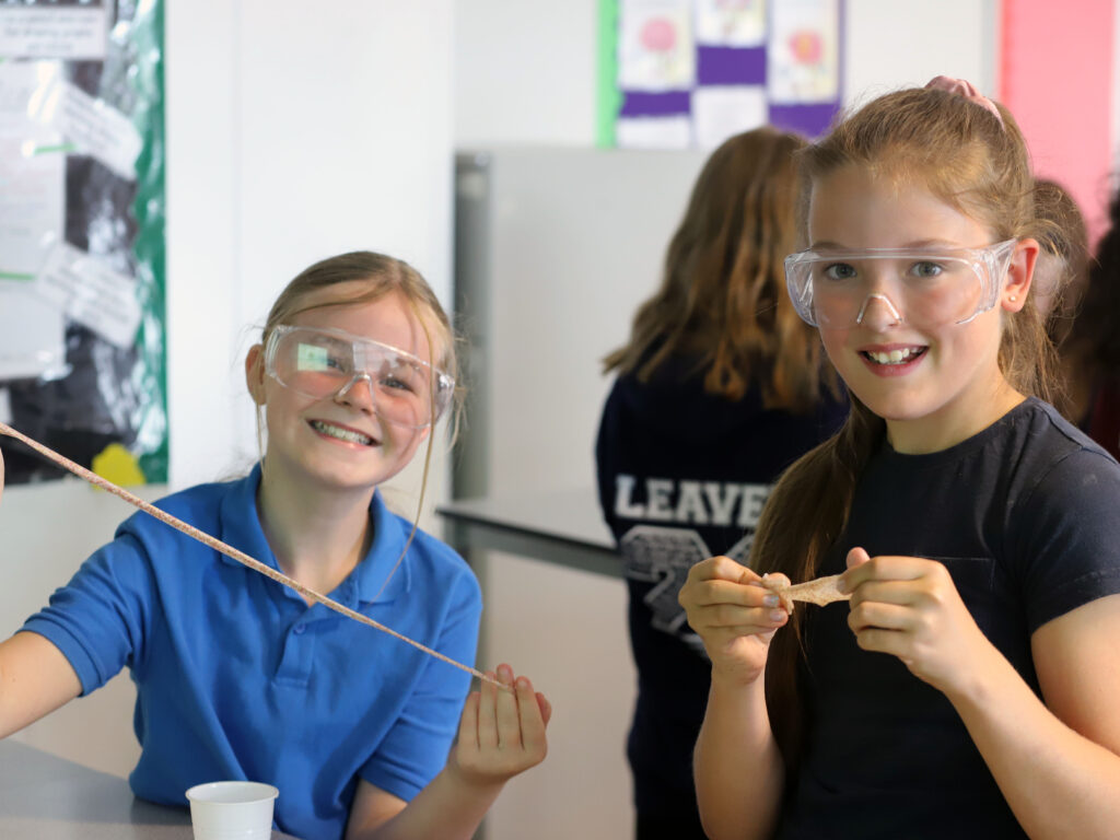 girls wearing goggles