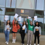 Pupils Elizabeth, Shannon, Zuzanna, Hayley and Tynika on results day