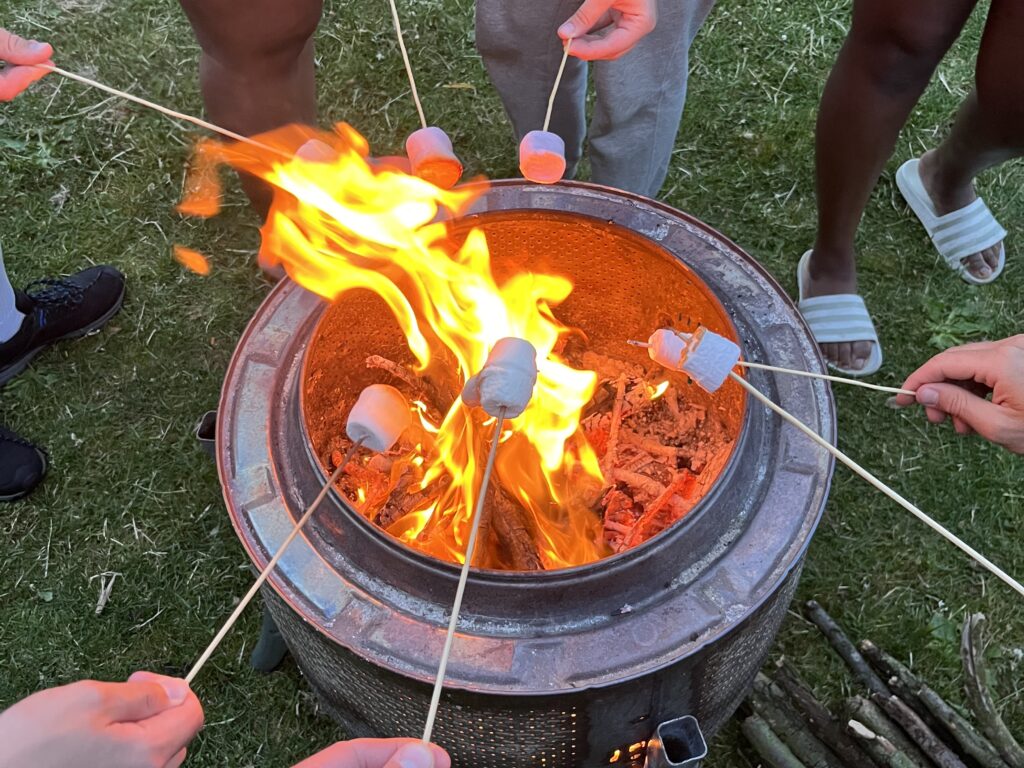 children making smores