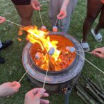 children making smores