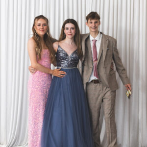 students dressed up for prom