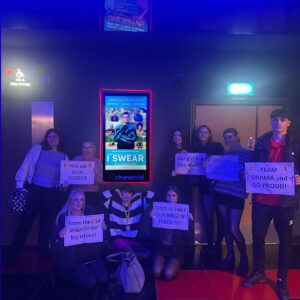 Year 12 Drama class supporting Megan in the cinema